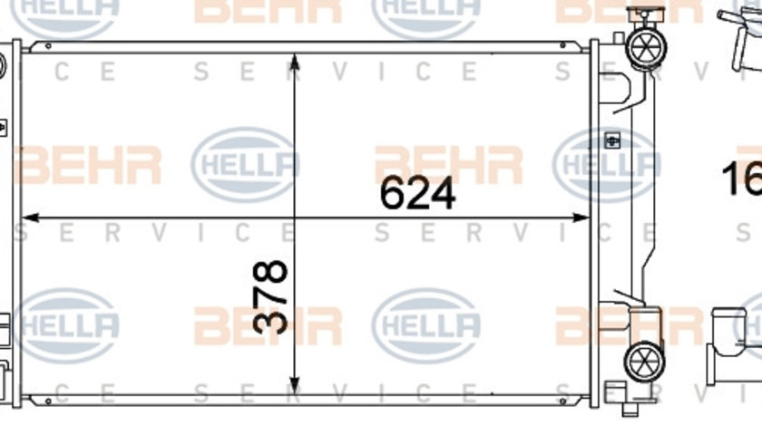Radiator, racire motor (8MK376773681 HELLA) TOYOTA