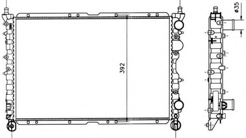 Radiator, racire motor ALFA ROMEO 145 (930) (1994 - 2001) NRF 58085 piesa NOUA