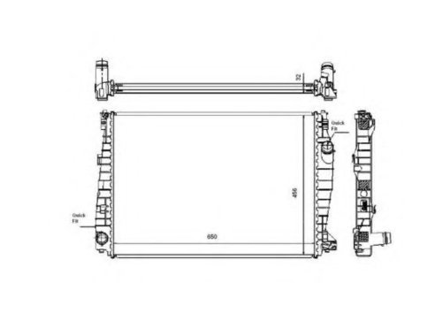 Radiator, racire motor ALFA ROMEO 159 Sportwagon (939) (2006 - 2011) NRF 53487 piesa NOUA