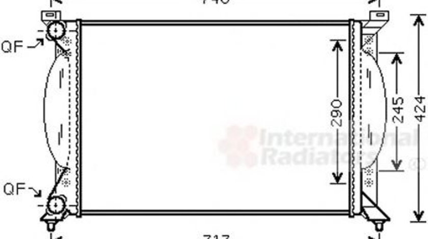 Radiator, racire motor AUDI A4 (8EC, B7) (2004 - 2008) VAN WEZEL 03002201 piesa NOUA