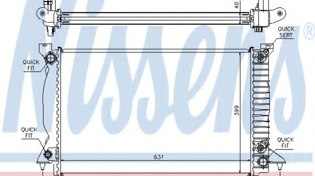 Radiator, racire motor AUDI A4 (8EC, B7) (2004 - 2008) NISSENS 60314A piesa NOUA
