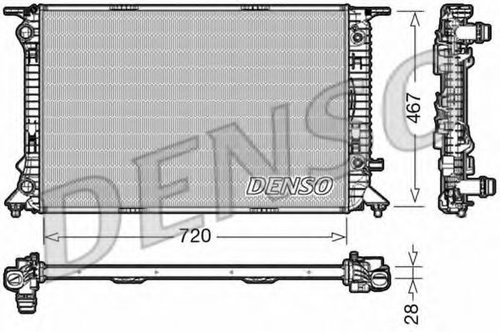 Radiator, racire motor AUDI A4 (8K2, B8) (2007 - 2015) DENSO DRM02021 piesa NOUA