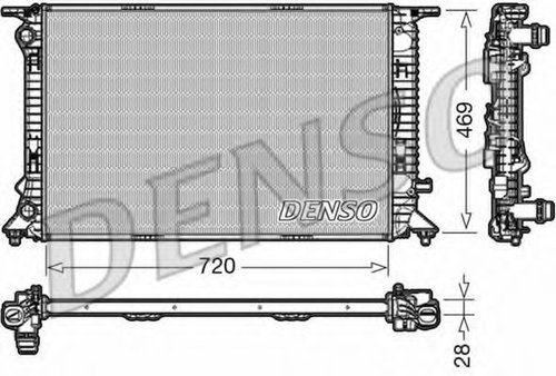 Radiator, racire motor AUDI A4 (8K2, B8) (2007 - 2015) DENSO DRM02022 piesa NOUA