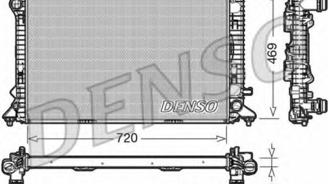 Radiator, racire motor AUDI A4 Avant (8K5, B8) (2007 - 2015) DENSO DRM02024 piesa NOUA