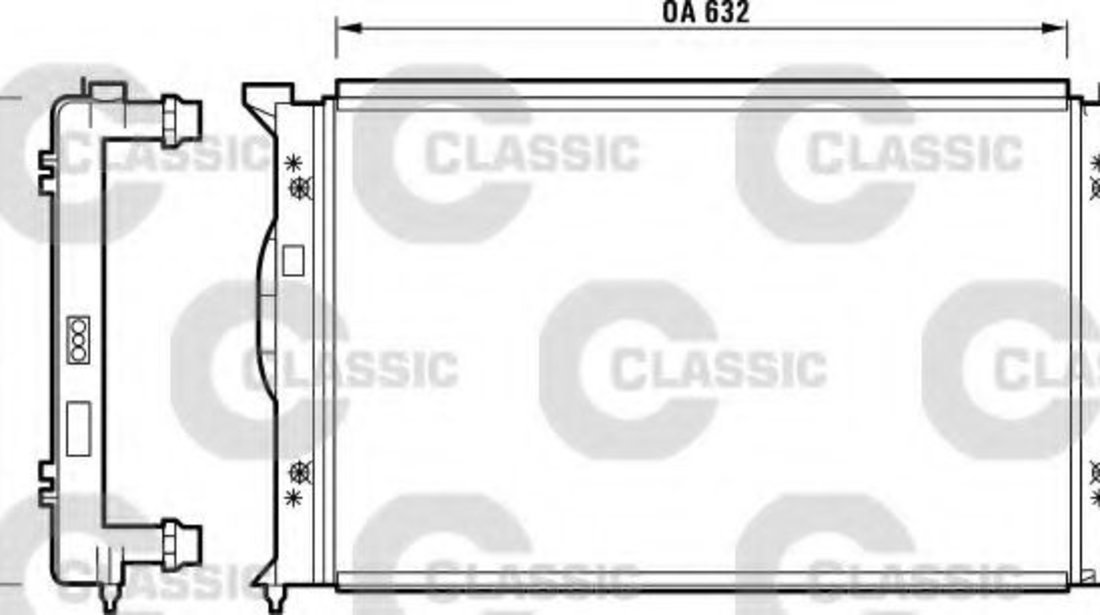 Radiator, racire motor AUDI A4 Cabriolet (8H7, B6, 8HE, B7) (2002 - 2009) VALEO 232839 piesa NOUA