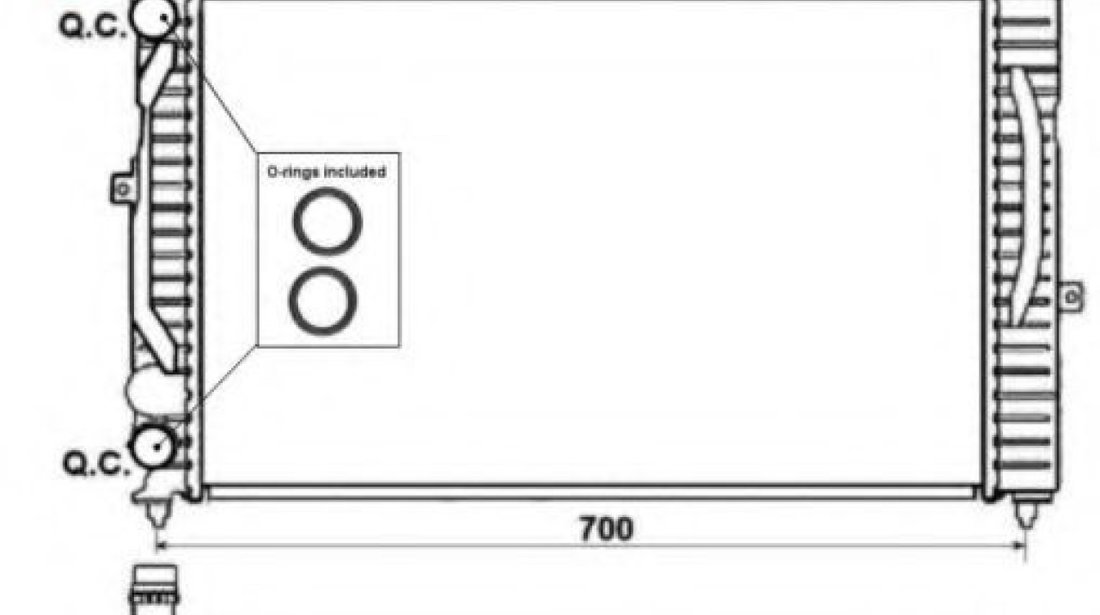 Radiator, racire motor AUDI A6 (4B2, C5) (1997 - 2005) NRF 58259 piesa NOUA