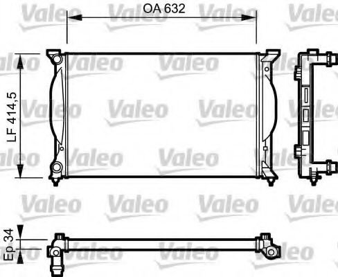 Radiator, racire motor AUDI A6 Avant (4B5, C5) (1997 - 2005) VALEO 732963 piesa NOUA