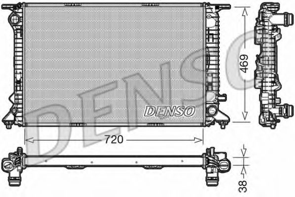 Radiator, racire motor AUDI A7 Sportback (4GA, 4GF) (2010 - 2016) DENSO DRM02024 piesa NOUA