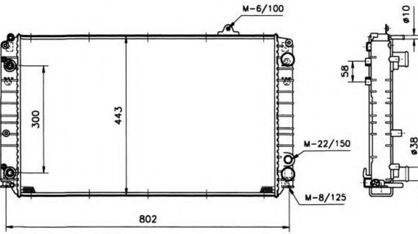 Radiator, racire motor AUDI A8 (4D2, 4D8) (1994 - 2002) NRF 51587 piesa NOUA