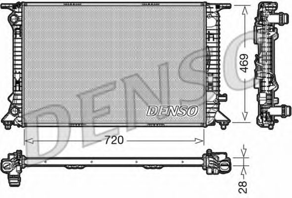 Radiator, racire motor AUDI Q5 (8R) (2008 - 2016) DENSO DRM02022 piesa NOUA