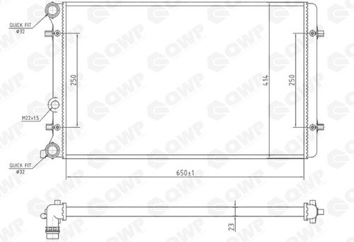 Radiator, racire motor AUDI TT Roadster (8N9) (1999 - 2006) QWP WRA101 piesa NOUA