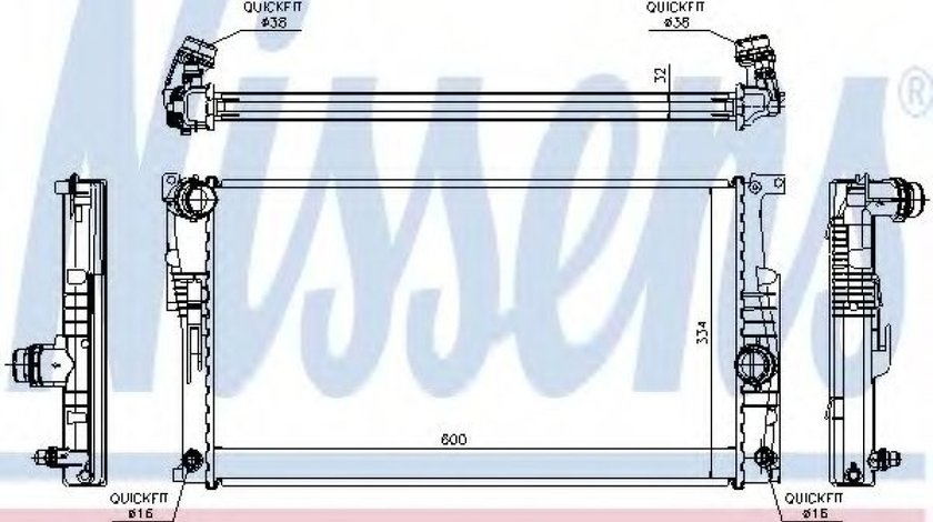 Radiator, racire motor BMW Seria 1 (F21) (2011 - 2016) NISSENS 60817 piesa NOUA