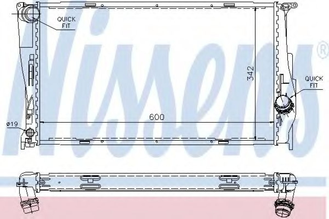 Radiator, racire motor BMW Seria 3 Cabriolet (E93) (2006 - 2013) NISSENS 60785A piesa NOUA