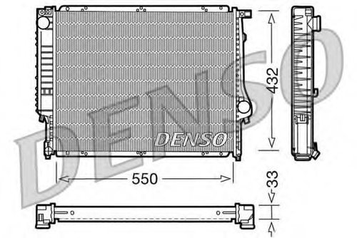 Radiator, racire motor BMW Seria 3 Cupe (E36) (1992 - 1999) DENSO DRM05023 piesa NOUA