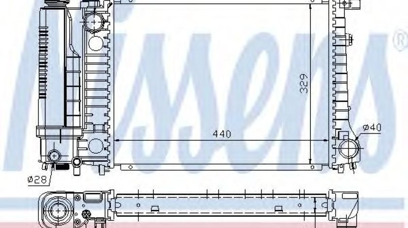 Radiator, racire motor BMW Seria 3 Cupe (E36) (1992 - 1999) NISSENS 60735A piesa NOUA