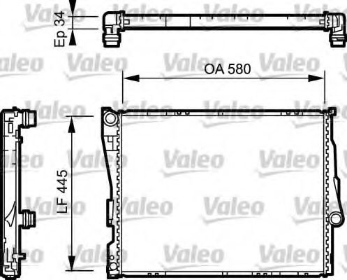 Radiator, racire motor BMW Seria 3 Touring (E46) (1999 - 2005) VALEO 734276 piesa NOUA