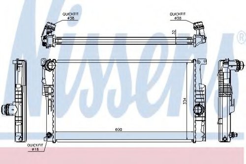 Radiator, racire motor BMW Seria 4 Cupe (F32, F82) (2013 - 2016) NISSENS 60815 piesa NOUA