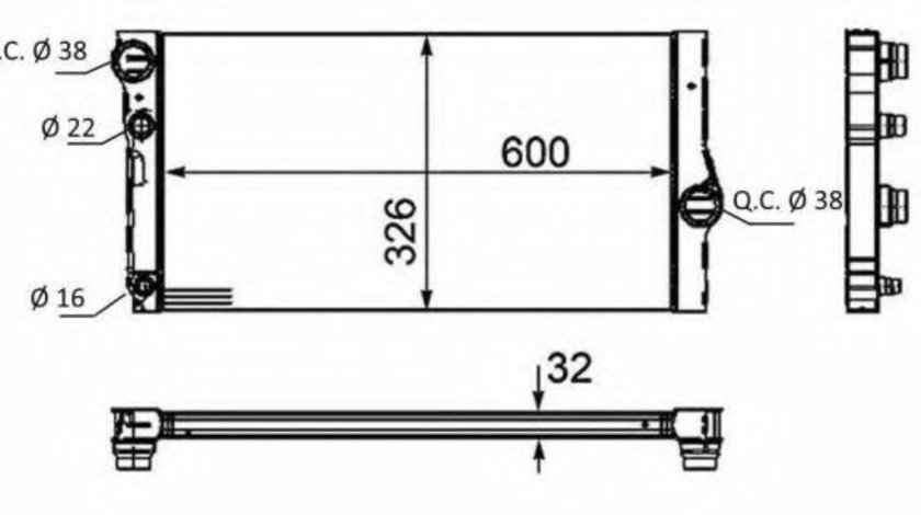 Radiator, racire motor BMW Seria 5 Gran Turismo (F07) (2009 - 2016) NRF 58466 piesa NOUA