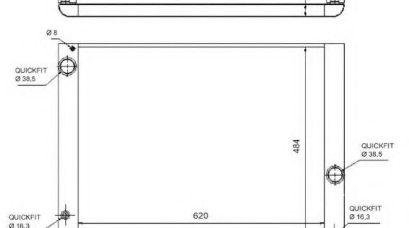 Radiator, racire motor BMW Seria 6 (E63) (2004 - 2010) NRF 58320 piesa NOUA