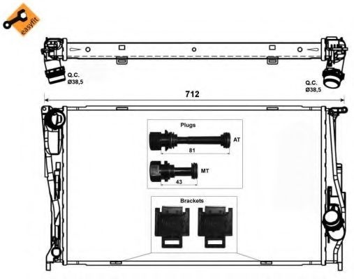 Radiator, racire motor BMW X1 (E84) (2009 - 2015) NRF 53472 piesa NOUA