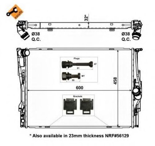 Radiator, racire motor BMW X1 (E84) (2009 - 2015) NRF 53473 piesa NOUA