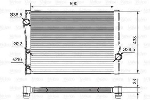 Radiator, racire motor BMW X6 (E71, E72) (2008 - 2014) VALEO 701549 piesa NOUA