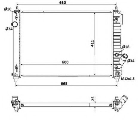 Radiator, racire motor CHEVROLET AVEO Hatchback (T250, T255) (2007 - 2016) NRF 53903 piesa NOUA