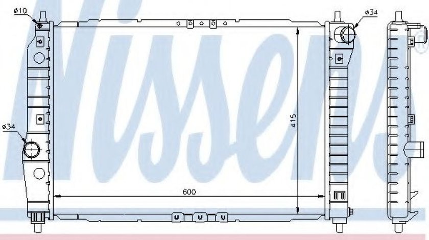 Radiator, racire motor CHEVROLET AVEO Limuzina (T250, T255) (2005 - 2016) NISSENS 61645 piesa NOUA