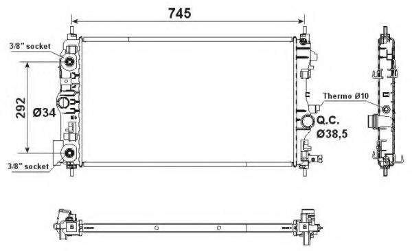 Radiator, racire motor CHEVROLET CRUZE Station Wagon (J308) (2012 - 2016) NRF 53159 piesa NOUA