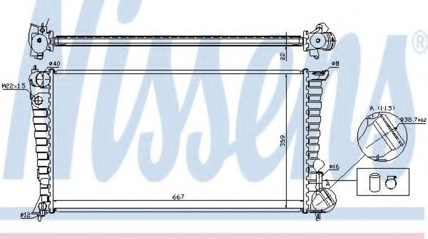 Radiator, racire motor CITROEN BERLINGO caroserie (M) (1996 - 2016) NISSENS 61315 piesa NOUA