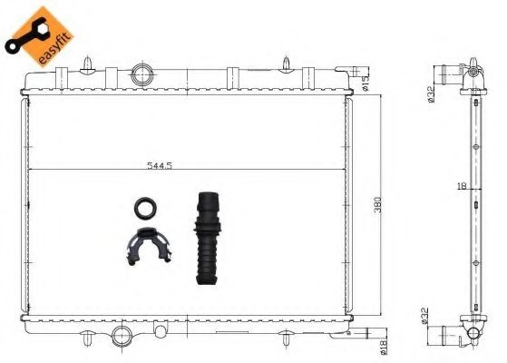 Radiator, racire motor CITROEN BERLINGO caroserie (M) (1996 - 2016) NRF 58304 piesa NOUA