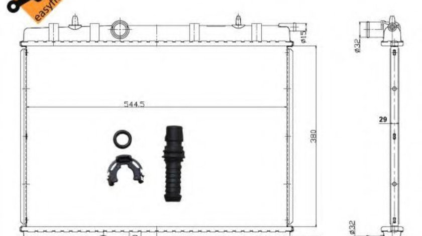 Radiator, racire motor CITROEN BERLINGO caroserie (M) (1996 - 2016) NRF 58308 piesa NOUA