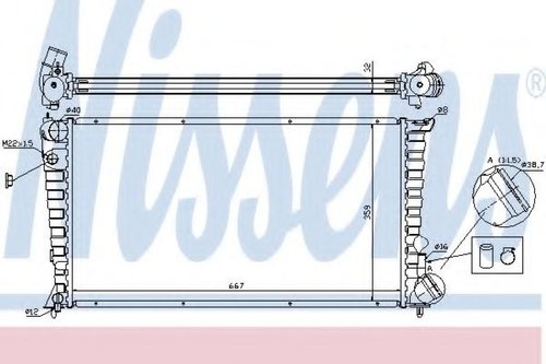 Radiator, racire motor CITROEN BERLINGO (MF) (1996 - 2016) NISSENS 61326A piesa NOUA