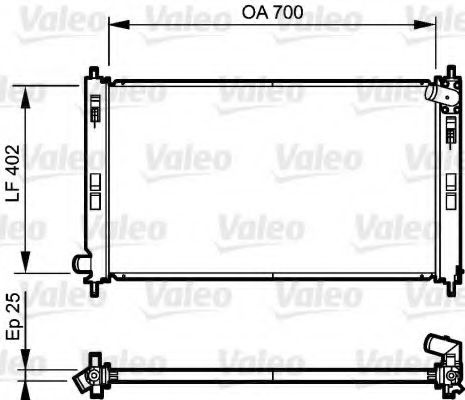 Radiator, racire motor CITROEN C-CROSSER ENTERPRISE (2009 - 2016) VALEO 735200 piesa NOUA