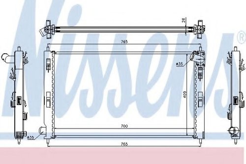 Radiator, racire motor CITROEN C-CROSSER ENTERPRISE (2009 - 2016) NISSENS 67359 piesa NOUA