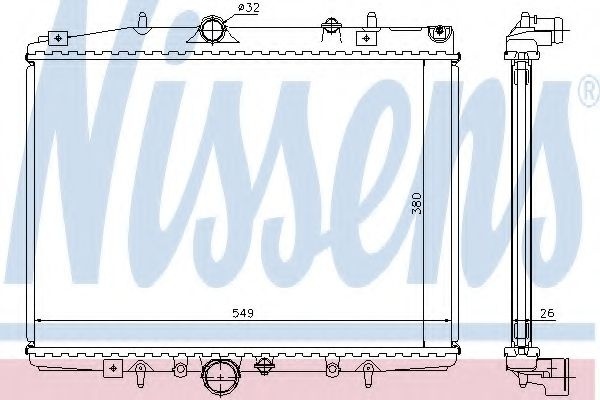 Radiator, racire motor CITROEN C5 I Estate (DE) (2001 - 2004) NISSENS 63705A piesa NOUA