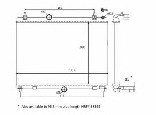 Radiator, racire motor CITROEN C5 III Break (TD) (2008 - 2016) NRF 58468 piesa NOUA