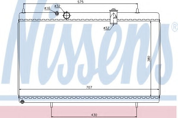 Radiator, racire motor CITROEN C5 III (RD) (2008 - 2016) NISSENS 61271 piesa NOUA