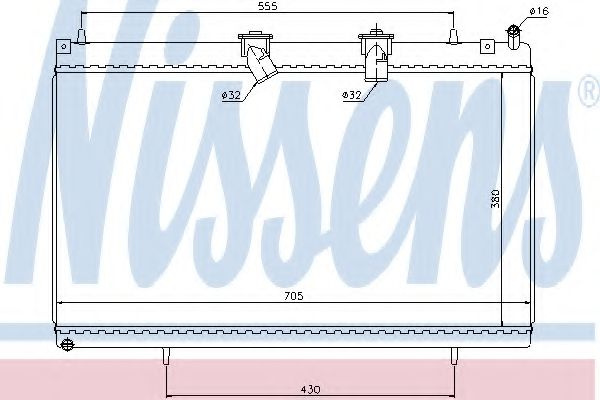 Radiator, racire motor CITROEN C6 (TD) (2005 - 2016) NISSENS 636003 piesa NOUA