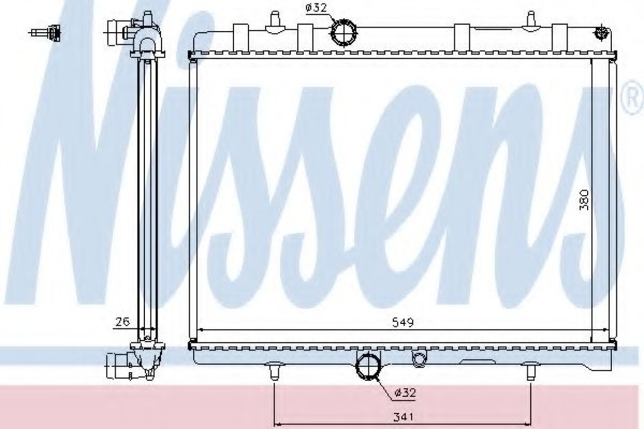 Radiator, racire motor CITROEN DS5 (2011 - 2015) NISSENS 63606A piesa NOUA