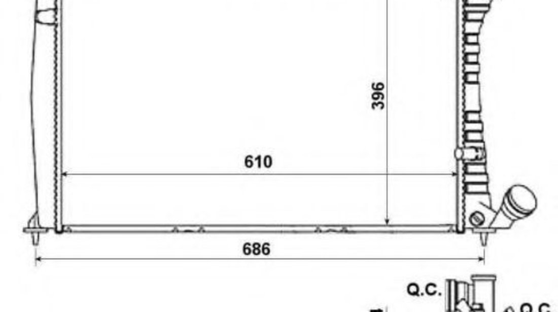 Radiator, racire motor CITROEN XANTIA (X1) (1993 - 1998) NRF 519602 piesa NOUA