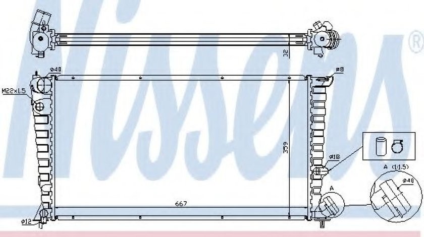 Radiator, racire motor CITROEN XSARA Cupe (N0) (1998 - 2005) NISSENS 63508 piesa NOUA