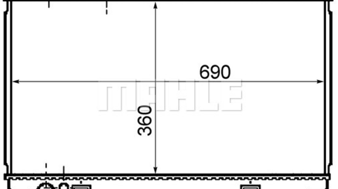 Radiator, racire motor (CR1077000S MAHLE KNECHT) NISSAN