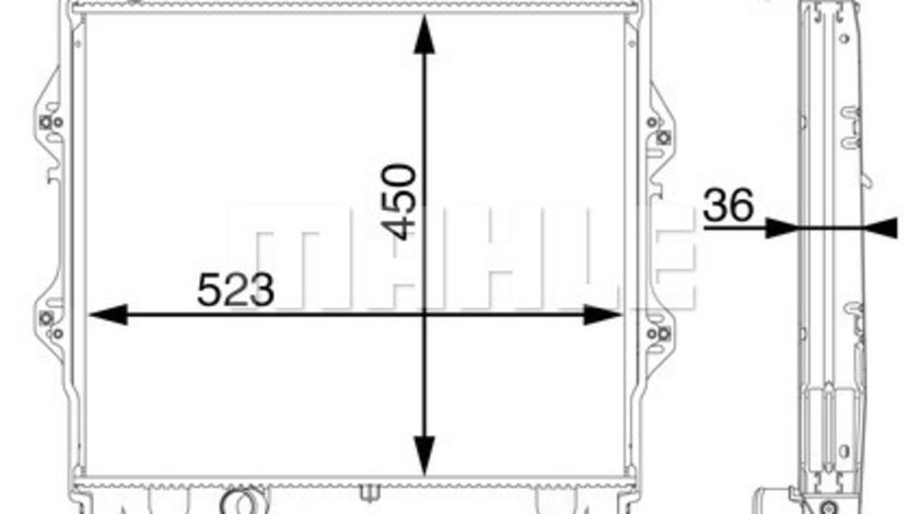 Radiator, racire motor (CR1700000S MAHLE KNECHT) TOYOTA