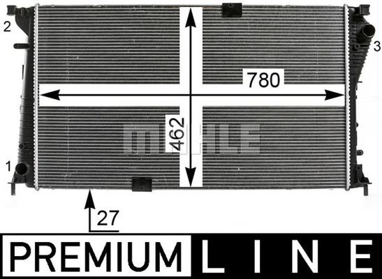 Radiator, racire motor (CR19000P MAHLE KNECHT) NISSAN,OPEL,RENAULT,VAUXHALL