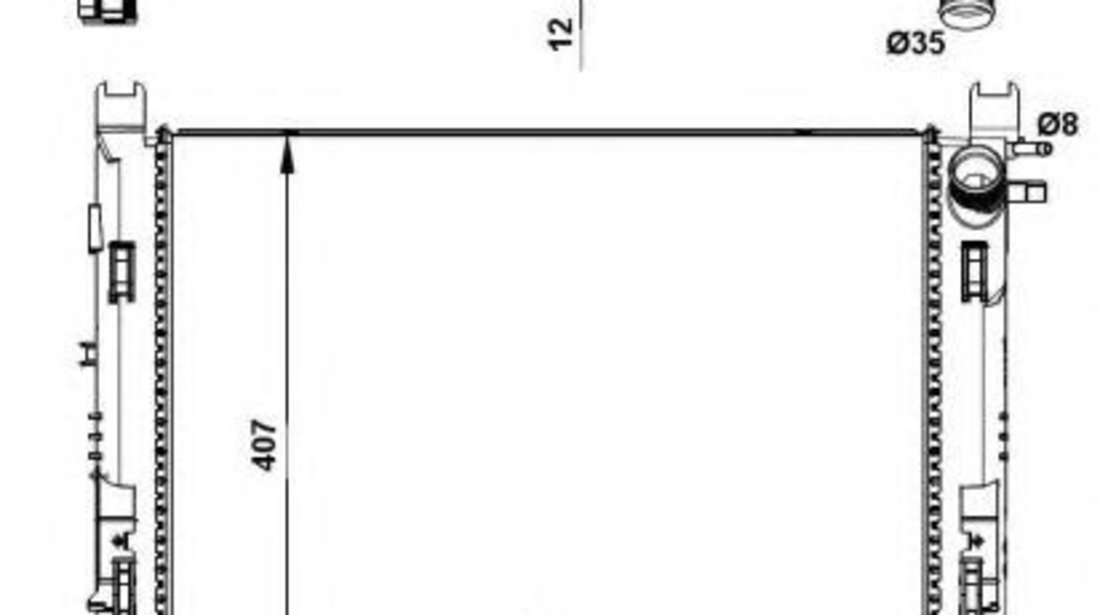 Radiator, racire motor DACIA DOKKER (2012 - 2016) NRF 58444 piesa NOUA