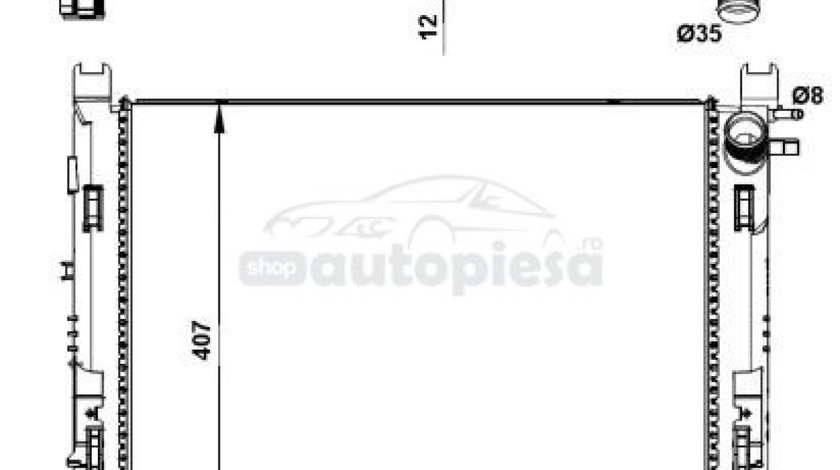 Radiator, racire motor DACIA DOKKER Express (2012 - 2016) OE 214107326R piesa NOUA