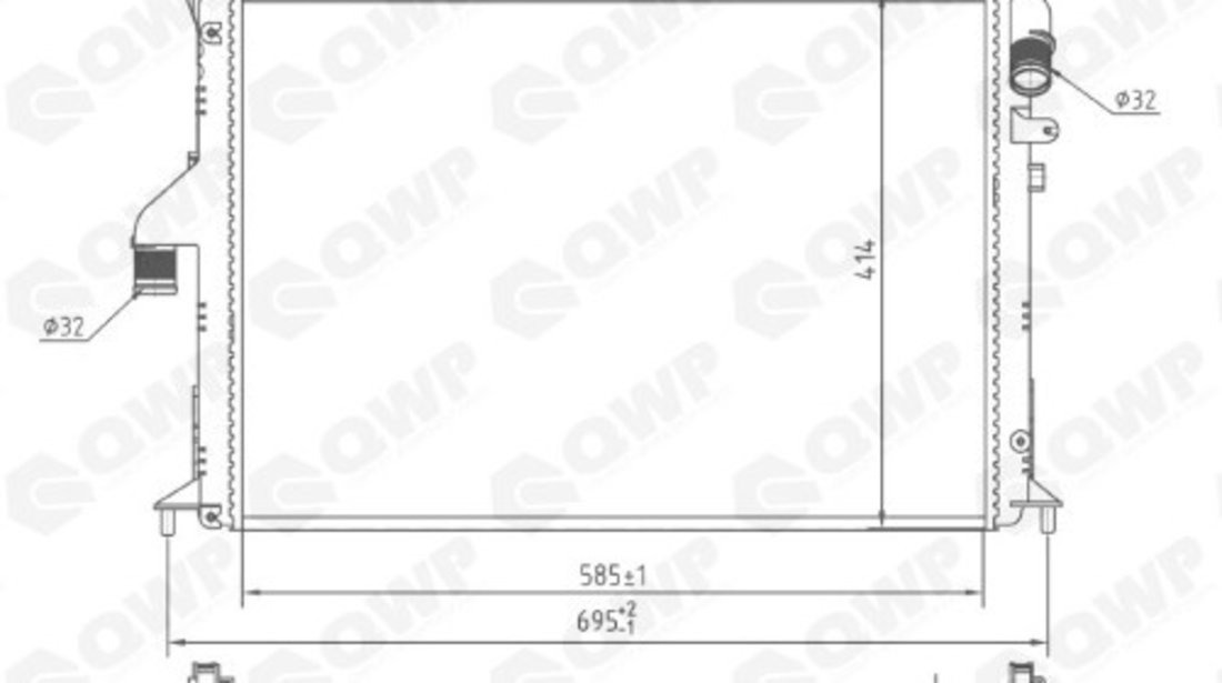 Radiator, racire motor DACIA DUSTER Caroserie (2011 - 2016) QWP WRA181 piesa NOUA