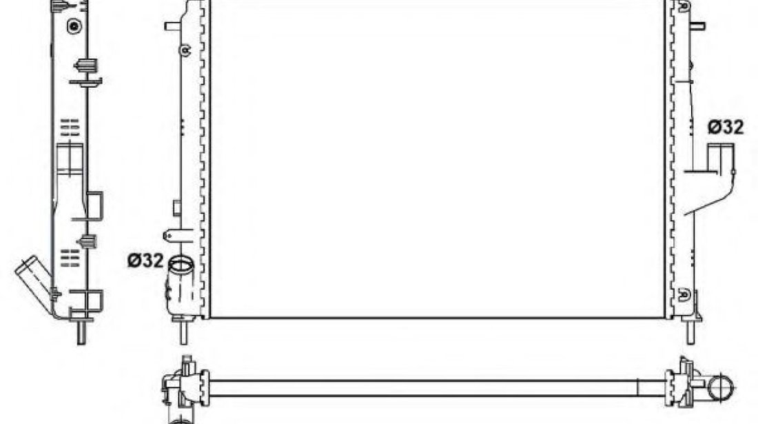 Radiator, racire motor DACIA LOGAN EXPRESS (FS) (2009 - 2016) NRF 53092 piesa NOUA