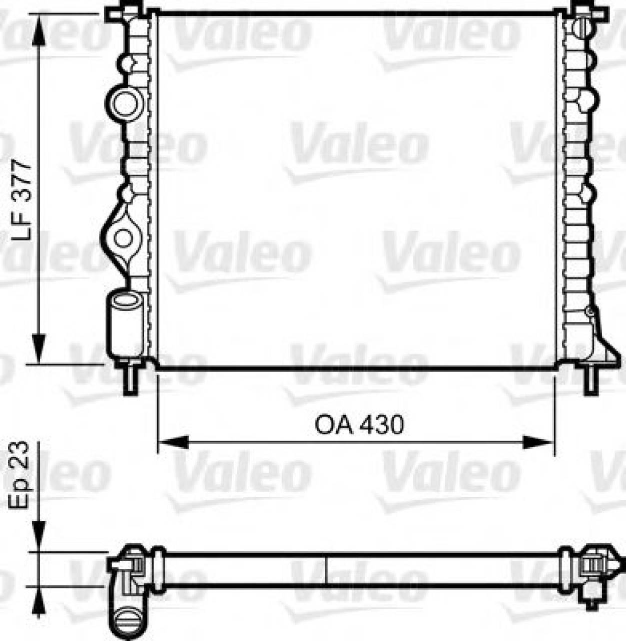 Radiator, racire motor DACIA LOGAN EXPRESS (FS) (2009 - 2016) VALEO 731378 piesa NOUA